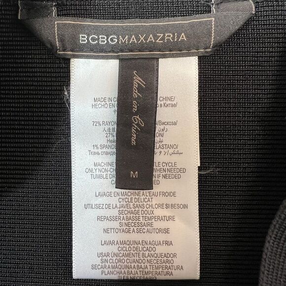 BCBG MaxAzria Skirt XS Black Bodycon Bandage Mini Womens Y2K 2010 - Picture 4 of 5